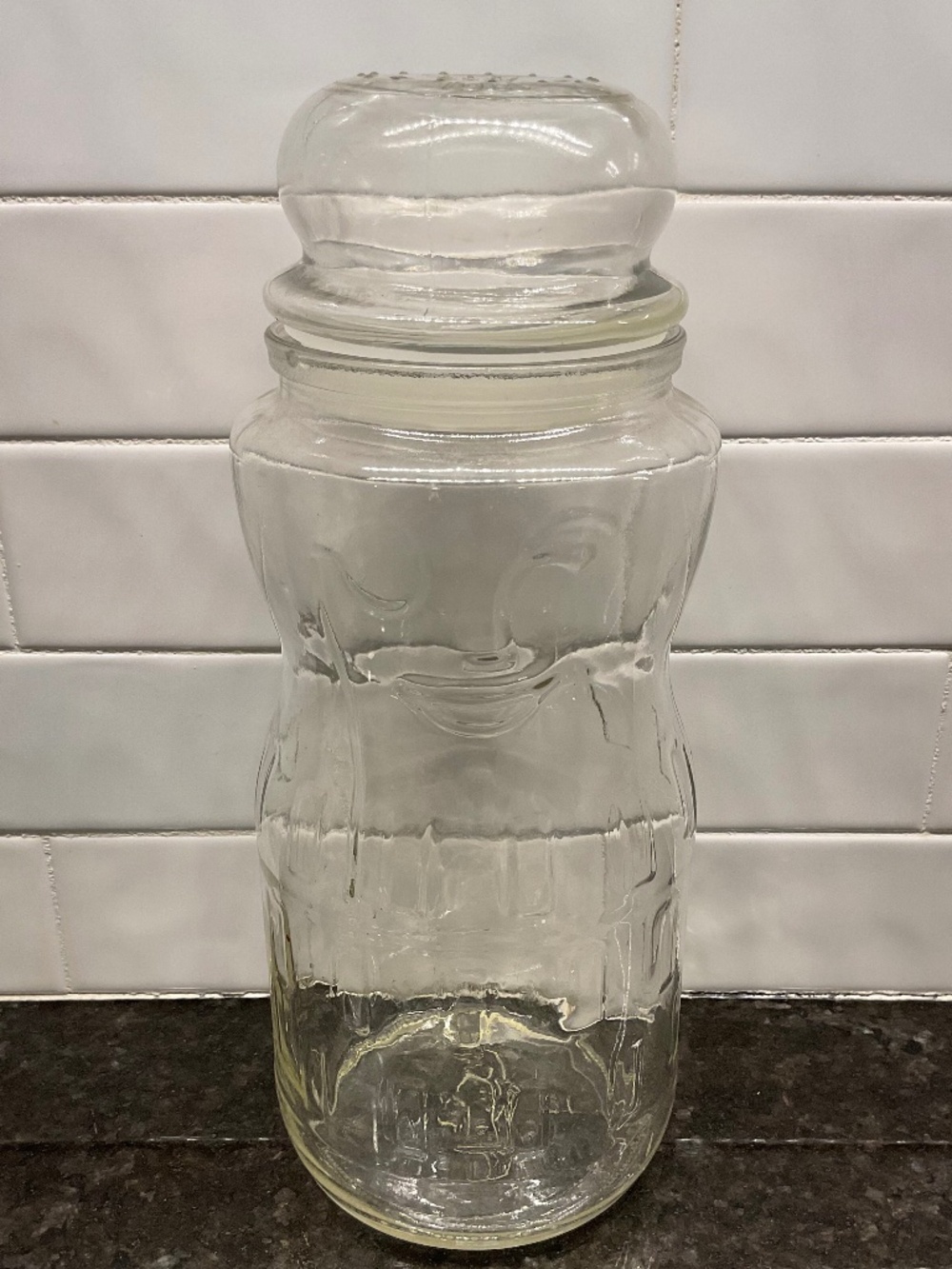 Planters Mr. Peanut Glass Jar With Lid 1981
